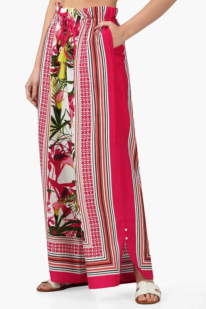 Paradise Floral Printed Pants sold by America & Beyond product image thumbnail 3