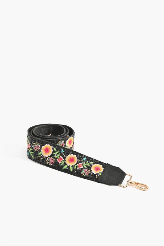 Embellished Crossbody Strap-Midnight Butterfly sold by America & Beyond