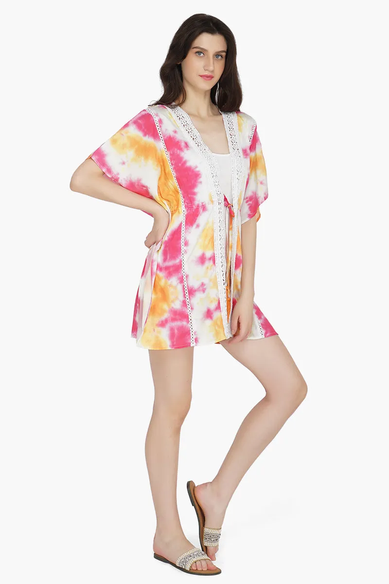 Sunrise Tie Dye Cover Up sold by America & Beyond product image thumbnail 2