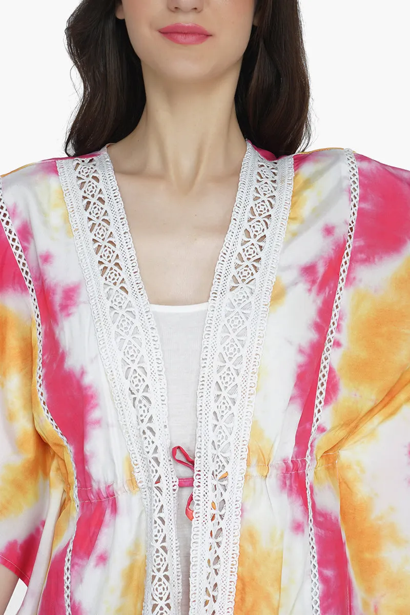 Sunrise Tie Dye Cover Up sold by America & Beyond product image thumbnail 5