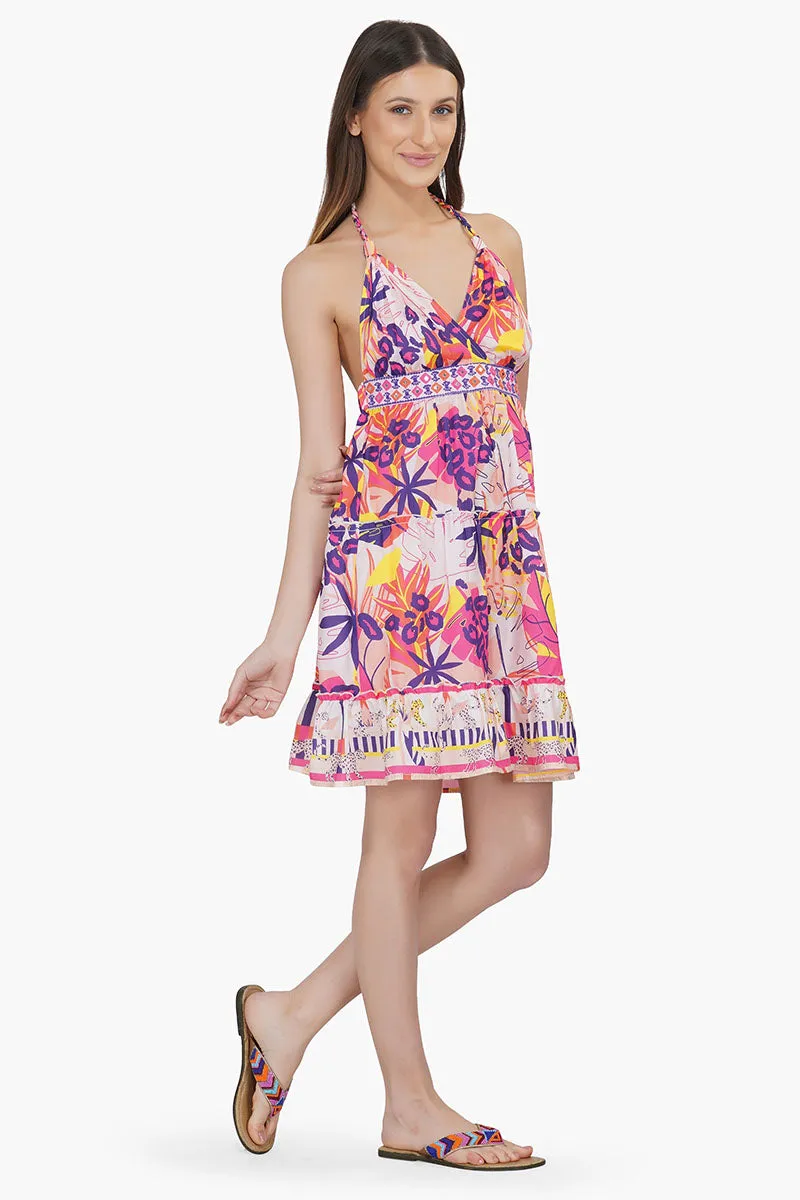 Leopard in Bright Forest Dress sold by America & Beyond product image thumbnail 2