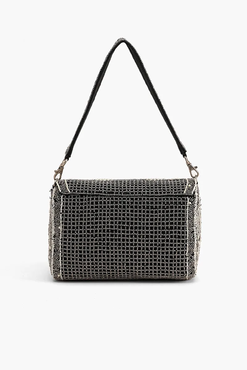 Smoked Pearl Hand Beaded Shoulder Bag sold by America & Beyond product image thumbnail 3