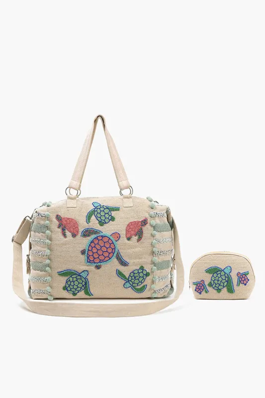 Weekend Travel Bag with Pouch Turtle sold by America & Beyond
