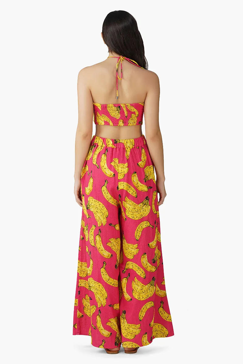 Just Bananas Pink Halter Top sold by America & Beyond product image thumbnail 4