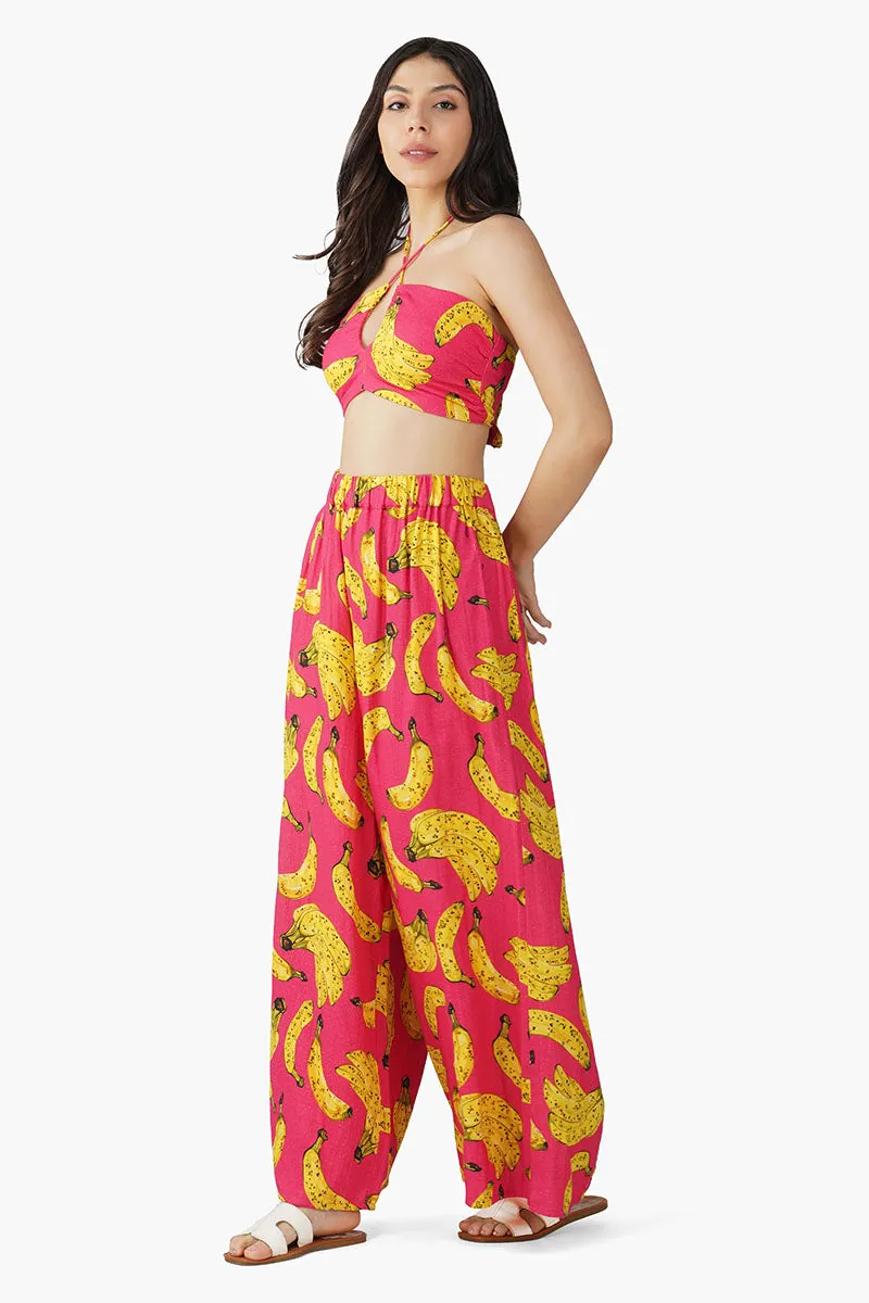 Just Bananas Pink Halter Top sold by America & Beyond product image thumbnail 3