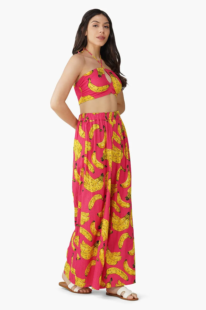 Just Bananas Pink Halter Top sold by America & Beyond product image thumbnail 2