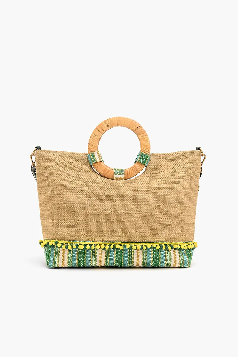 Pineapple Passion Cane Handle Tote sold by America & Beyond product image thumbnail 4