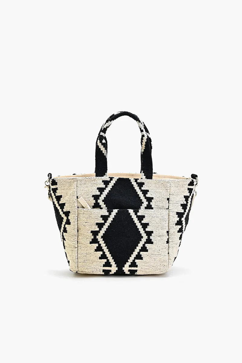 Embellished Tote Mini with Adjustable Strap Natural Fringe sold by America & Beyond product image thumbnail 3