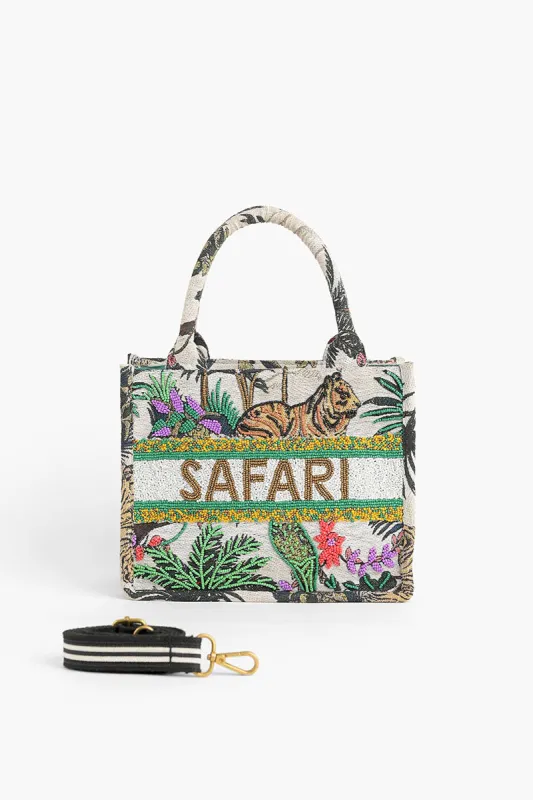 African Safari Embellished Mini Tote sold by America & Beyond