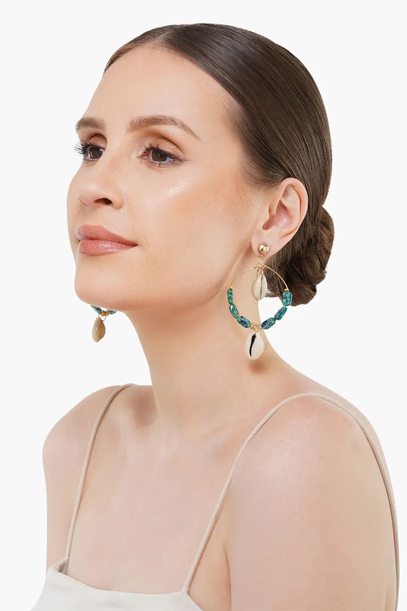 Blue Lagoon Luxe Trio Shoulder Bag, Mini Pouch & Earrings sold by America & Beyond product image thumbnail 5