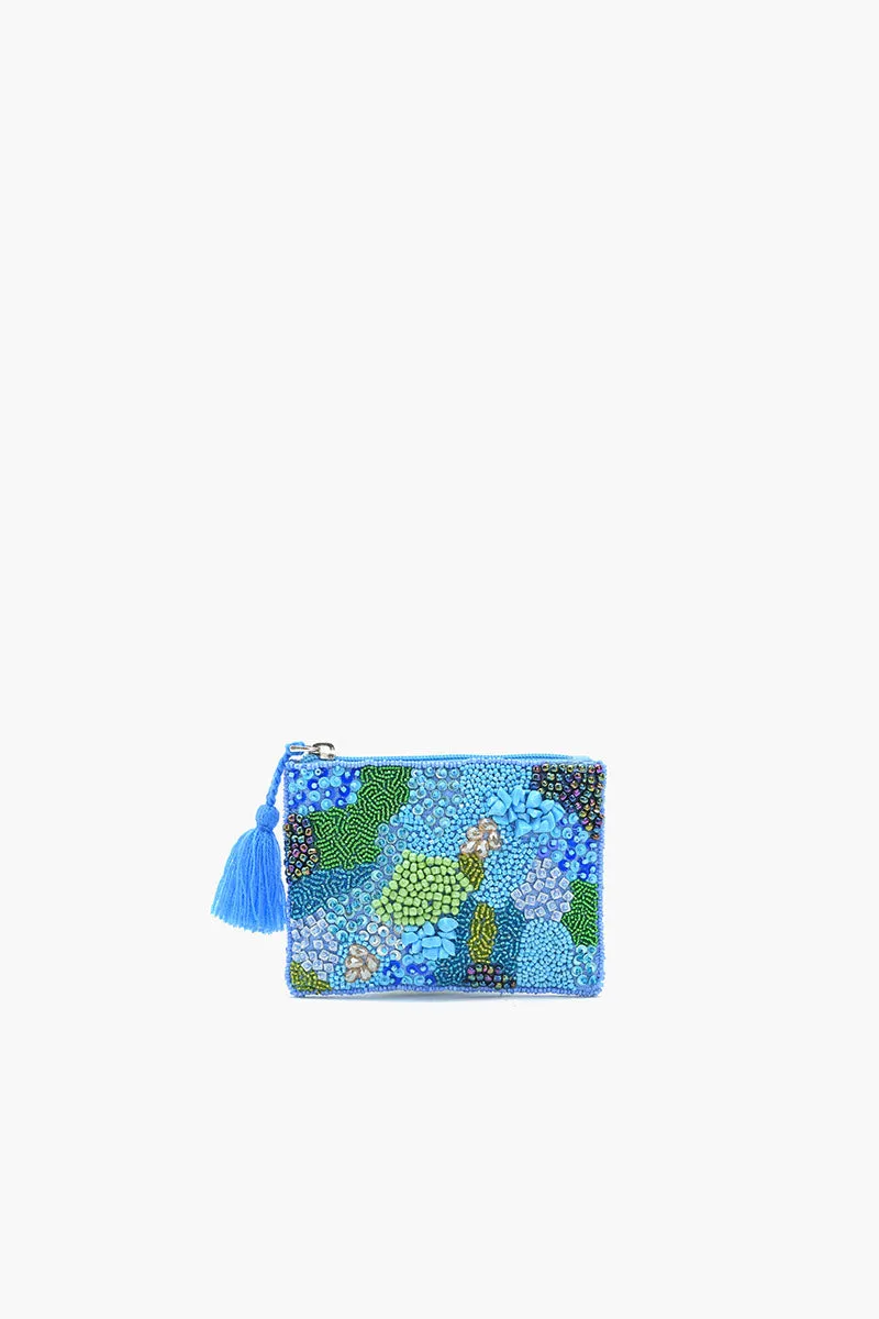 Blue Lagoon Luxe Trio Shoulder Bag, Mini Pouch & Earrings sold by America & Beyond product image thumbnail 4