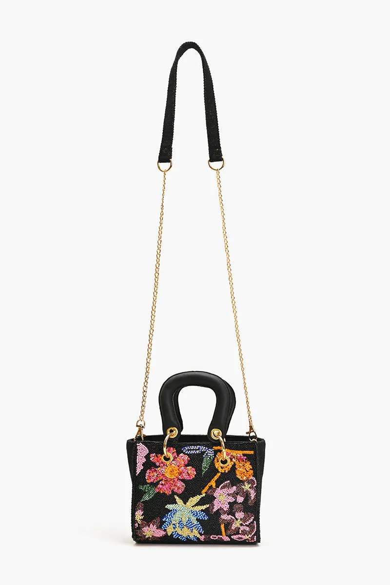 Midnight Floral Embellished Mini Evening Bag sold by America & Beyond product image thumbnail 3