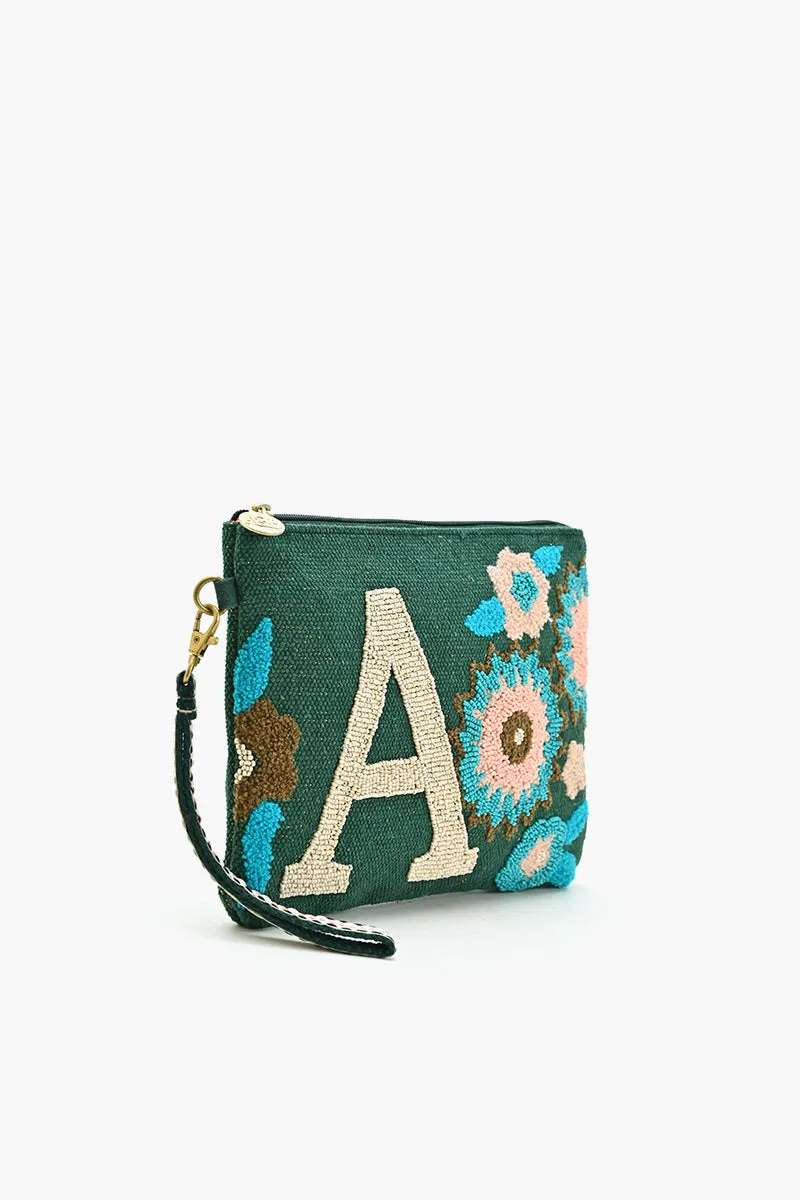 A Personalized Initial Embellished Wristlet Pouch sold by America & Beyond product image thumbnail 2