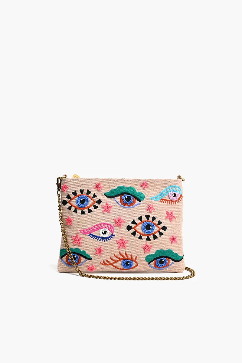 Mystic Gaze Pink Clutch sold by America & Beyond