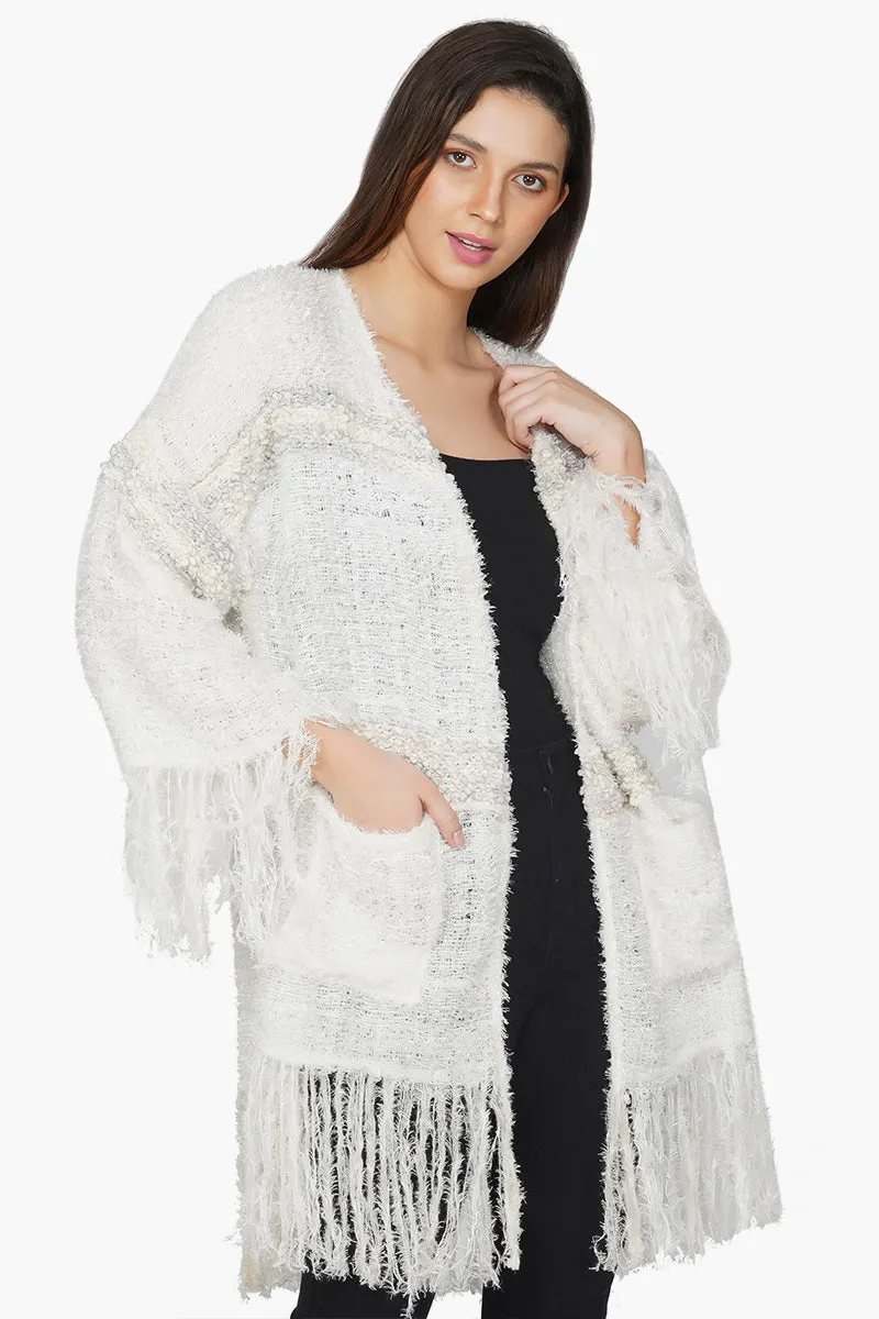 Snow white Winter Oversized Sweater sold by America & Beyond product image thumbnail 2