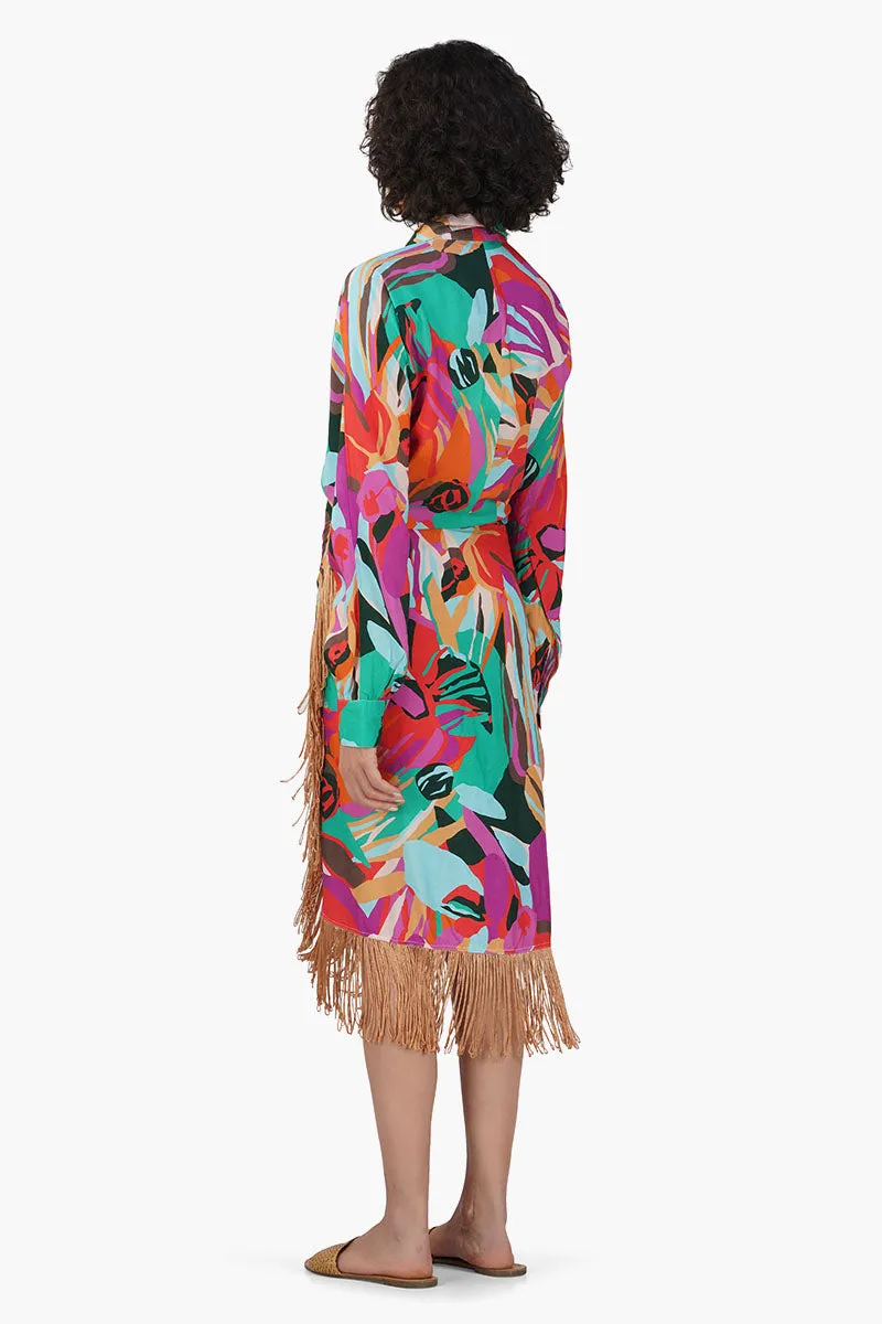 Candy Rose Printed Fringes Skirt sold by America & Beyond product image thumbnail 4