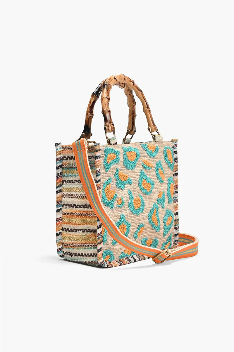 Wild Leopard Handheld Tote sold by America & Beyond product image thumbnail 3