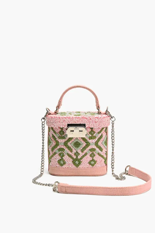 Pink Muse Embellished Handheld Bag sold by America & Beyond