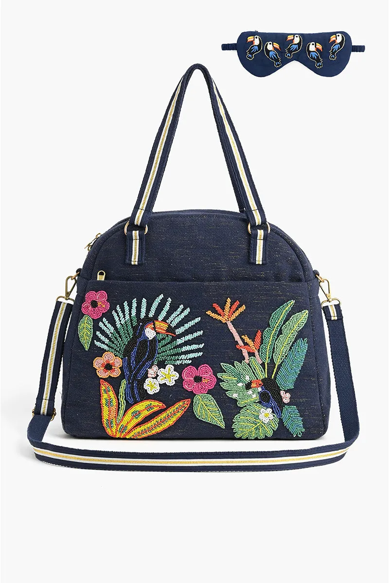 Tropical Travel Bag with Eye Mask sold by America & Beyond