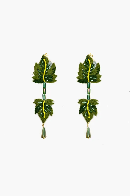 Long Leafy Earrings sold by America & Beyond