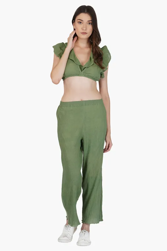 Olivia Cotton Crepe Pants sold by America & Beyond