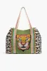 Forestry Leopard Embellished Tote sold by America & Beyond