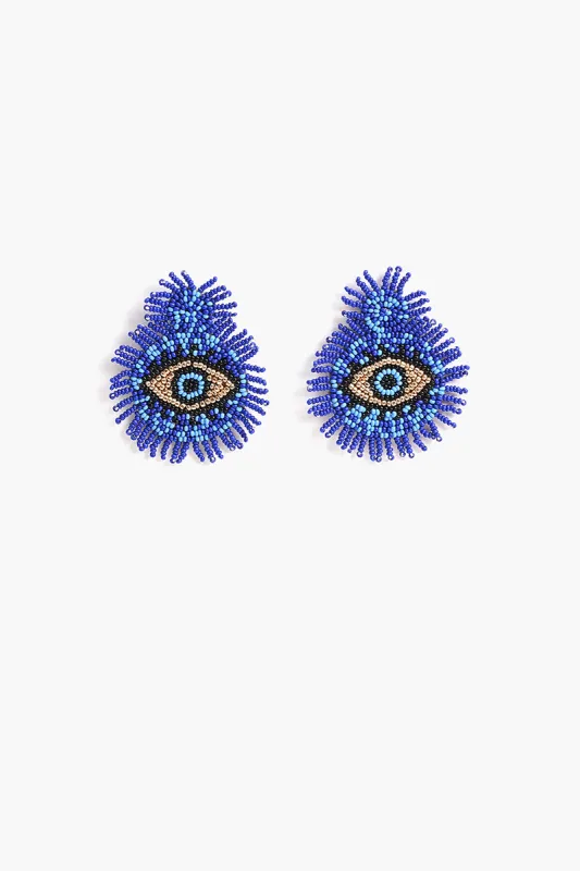 Smokey Eye Evil Eye Earrings sold by America & Beyond