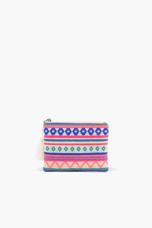 Multi Handwoven Jacquard Coin Bag sold by America & Beyond