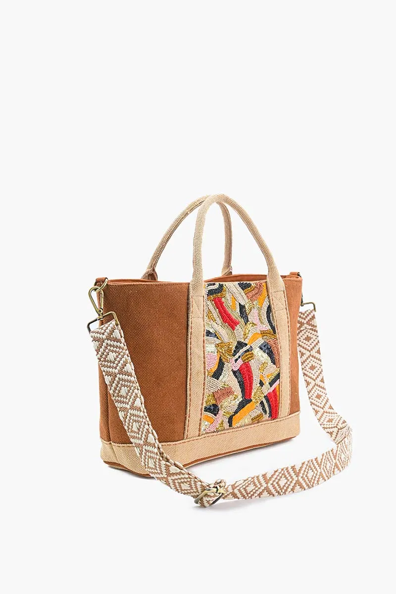 Artisan Embellished Earthy Tote Bag sold by America & Beyond product image thumbnail 3