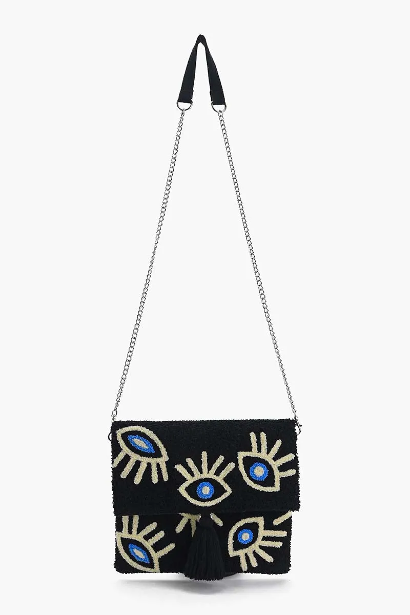 Midnight Whimsical Wonder Eye Clutch sold by America & Beyond product image thumbnail 2
