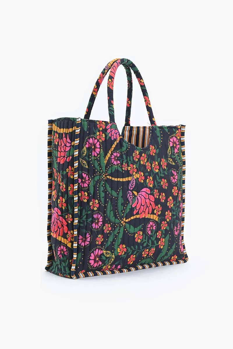 Black Multi Floret Shoulder Bag sold by America & Beyond product image thumbnail 2