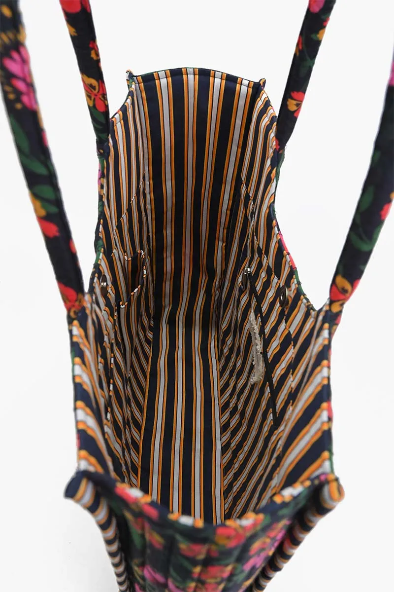 Black Multi Floret Shoulder Bag sold by America & Beyond product image thumbnail 3