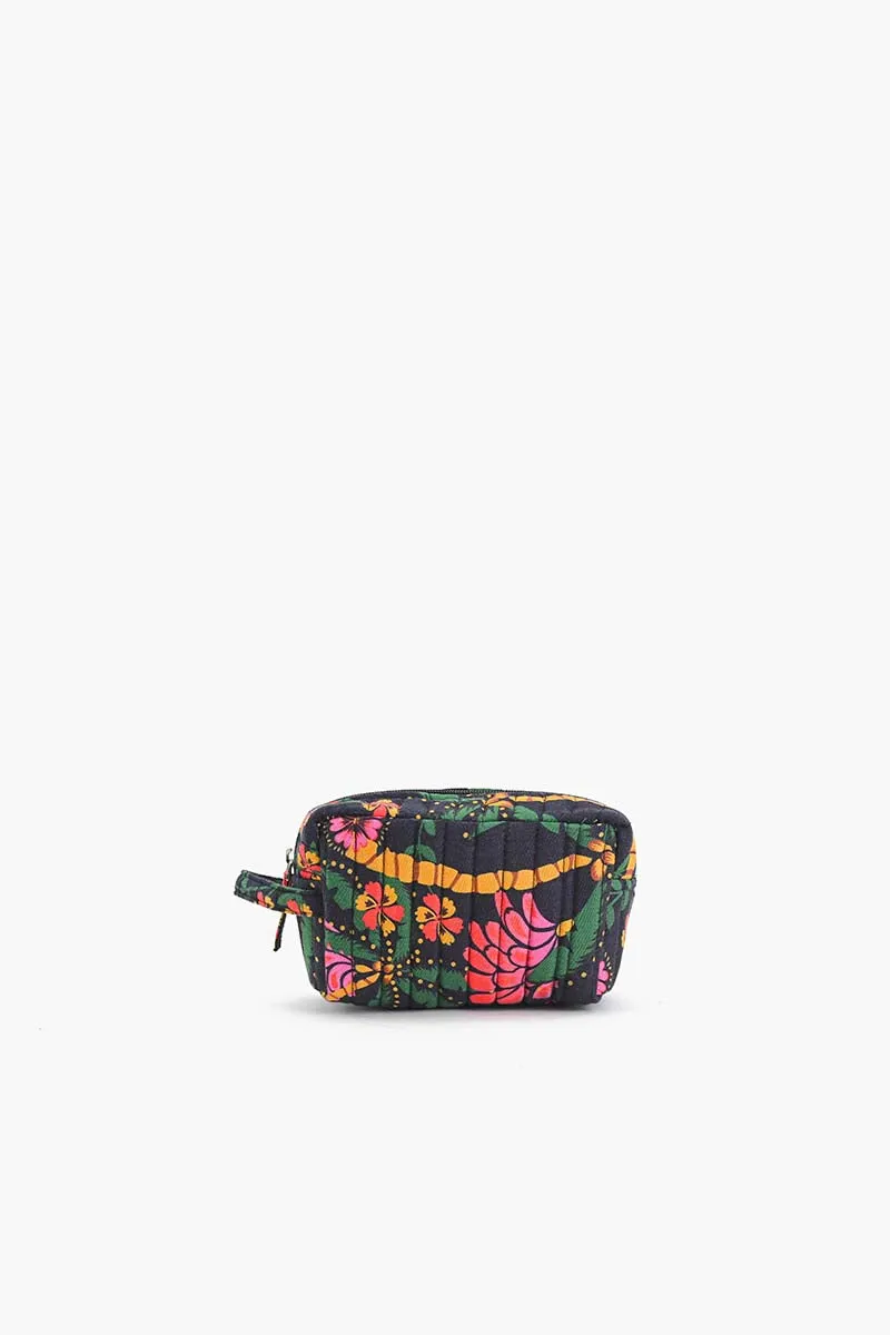 Black Multi Floret Makeup Bag sold by America & Beyond