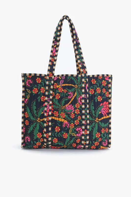 Charming Floral Embroidered Large Tote sold by America & Beyond