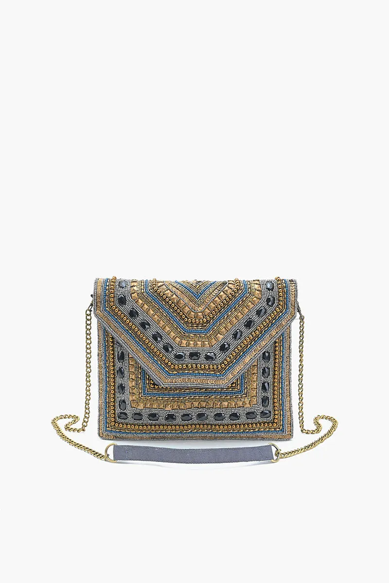 Jeweled Pharaoh Crossbody Clutch sold by America & Beyond