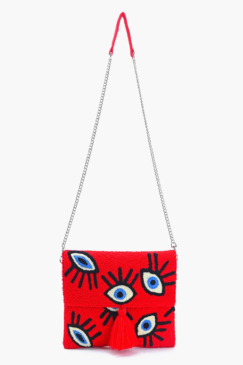 Ruby Whimsical Wonder Eye Clutch sold by America & Beyond product image thumbnail 3