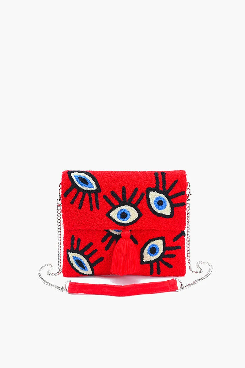 Ruby Whimsical Wonder Eye Clutch sold by America & Beyond