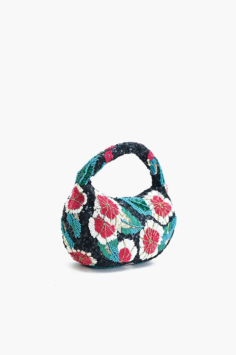 Midnight Blossom Beaded Satchel sold by America & Beyond product image thumbnail 3