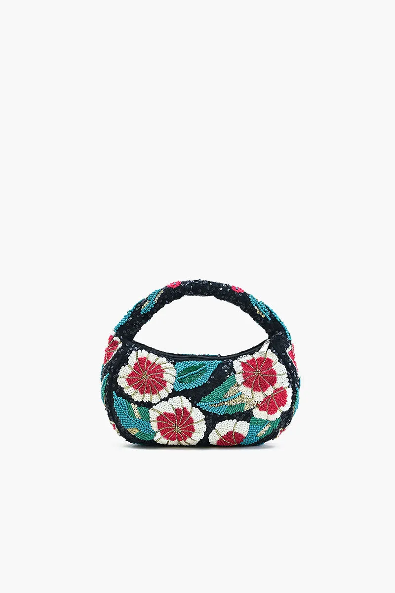 Midnight Blossom Beaded Satchel sold by America & Beyond product image thumbnail 4