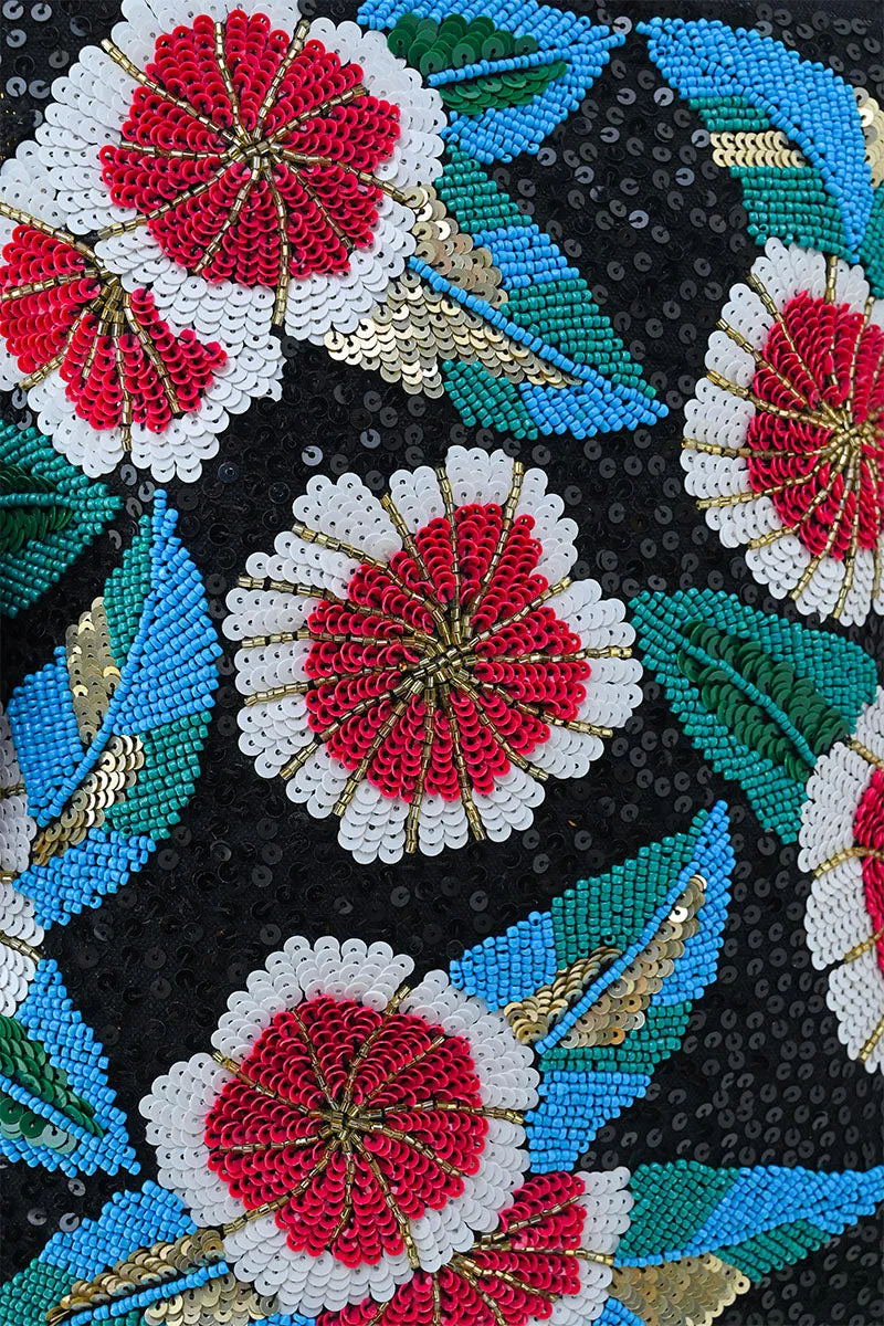 Midnight Blossom Beaded Bag sold by America & Beyond product image thumbnail 2