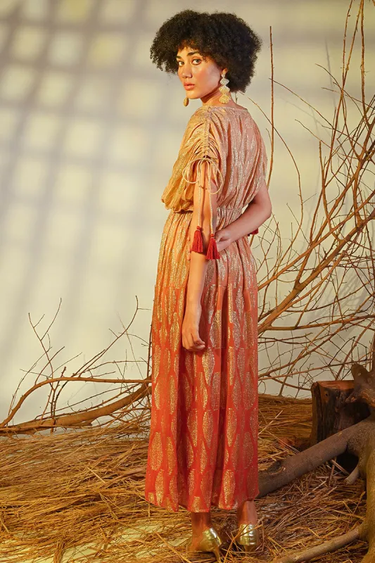 Sandstone Lurex Ombray Maxi Dress sold by America & Beyond