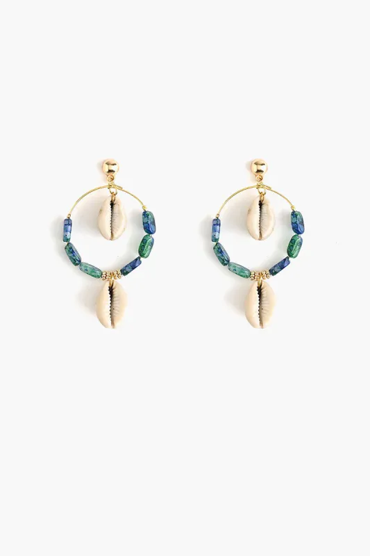 Aqua Shore Charms Earrings sold by America & Beyond