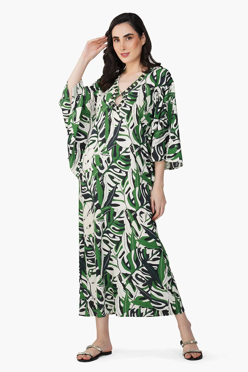Green Birch Tropical Printed Maxi Dress sold by America & Beyond product image thumbnail 2