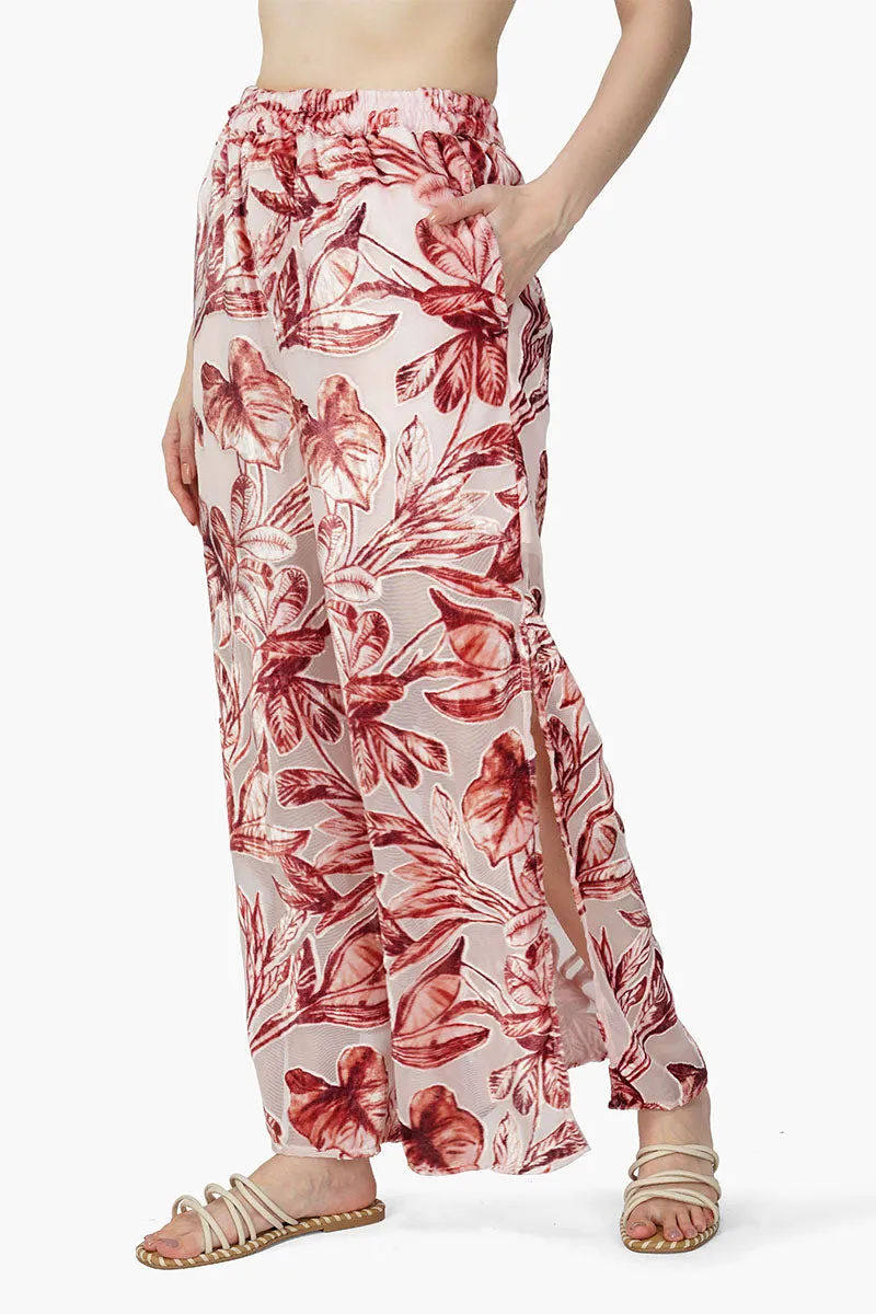 Leaf Velvet Burntout Pants sold by America & Beyond product image thumbnail 3