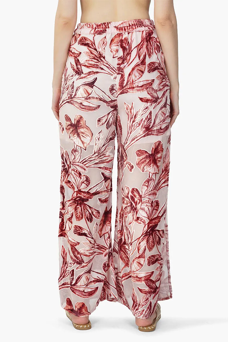 Leaf Velvet Burntout Pants sold by America & Beyond product image thumbnail 4