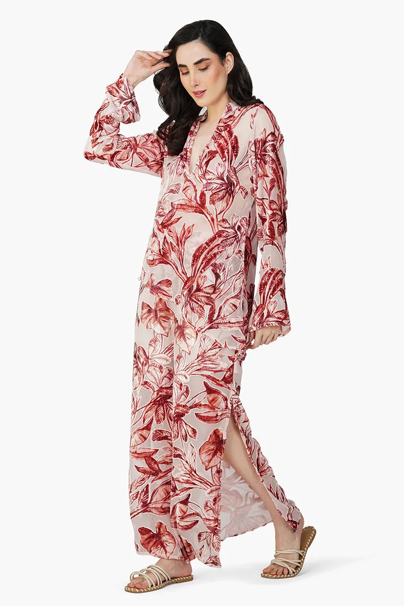 Leaf Velvet Burntout High Low Top sold by America & Beyond product image thumbnail 2