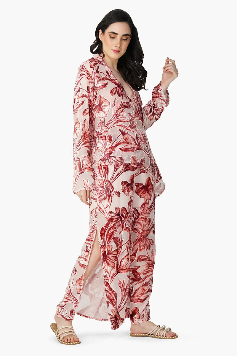 Leaf Velvet Burntout High Low Top sold by America & Beyond product image thumbnail 3