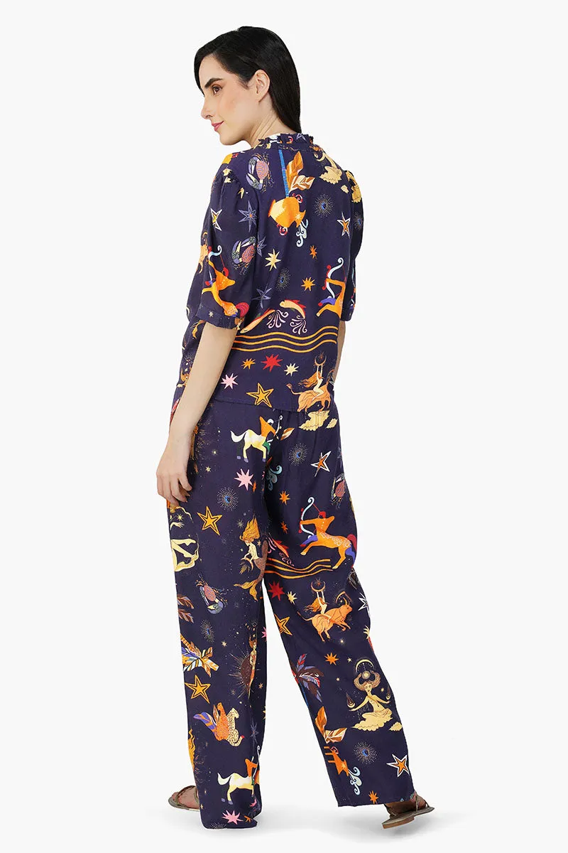 Dark Night Celestial Printed Shirt sold by America & Beyond product image thumbnail 4