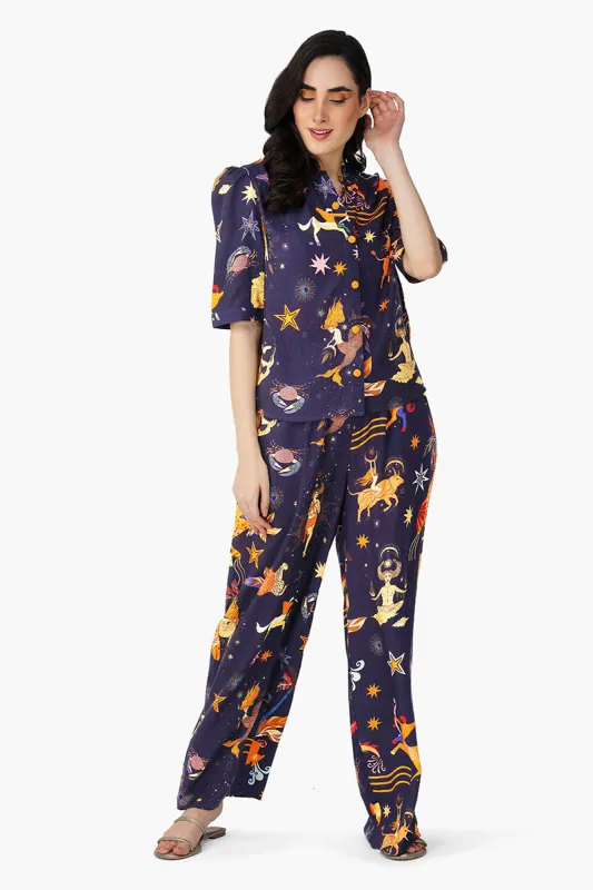 Dark Night Celestial Printed Shirt sold by America & Beyond