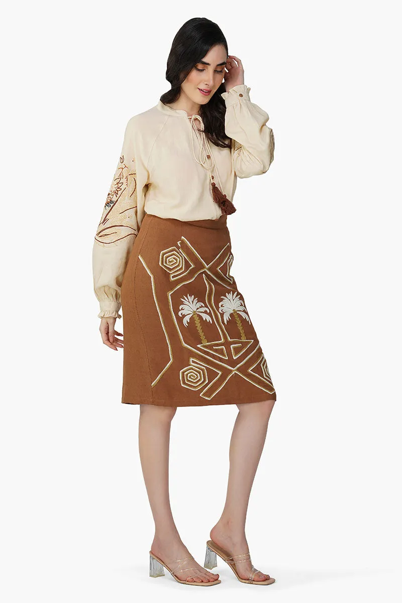 Bali Tiger Embroidered Blouse sold by America & Beyond product image thumbnail 2